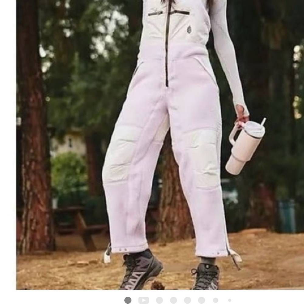 FP Movement by Free People White and Lavender Jumpsuit